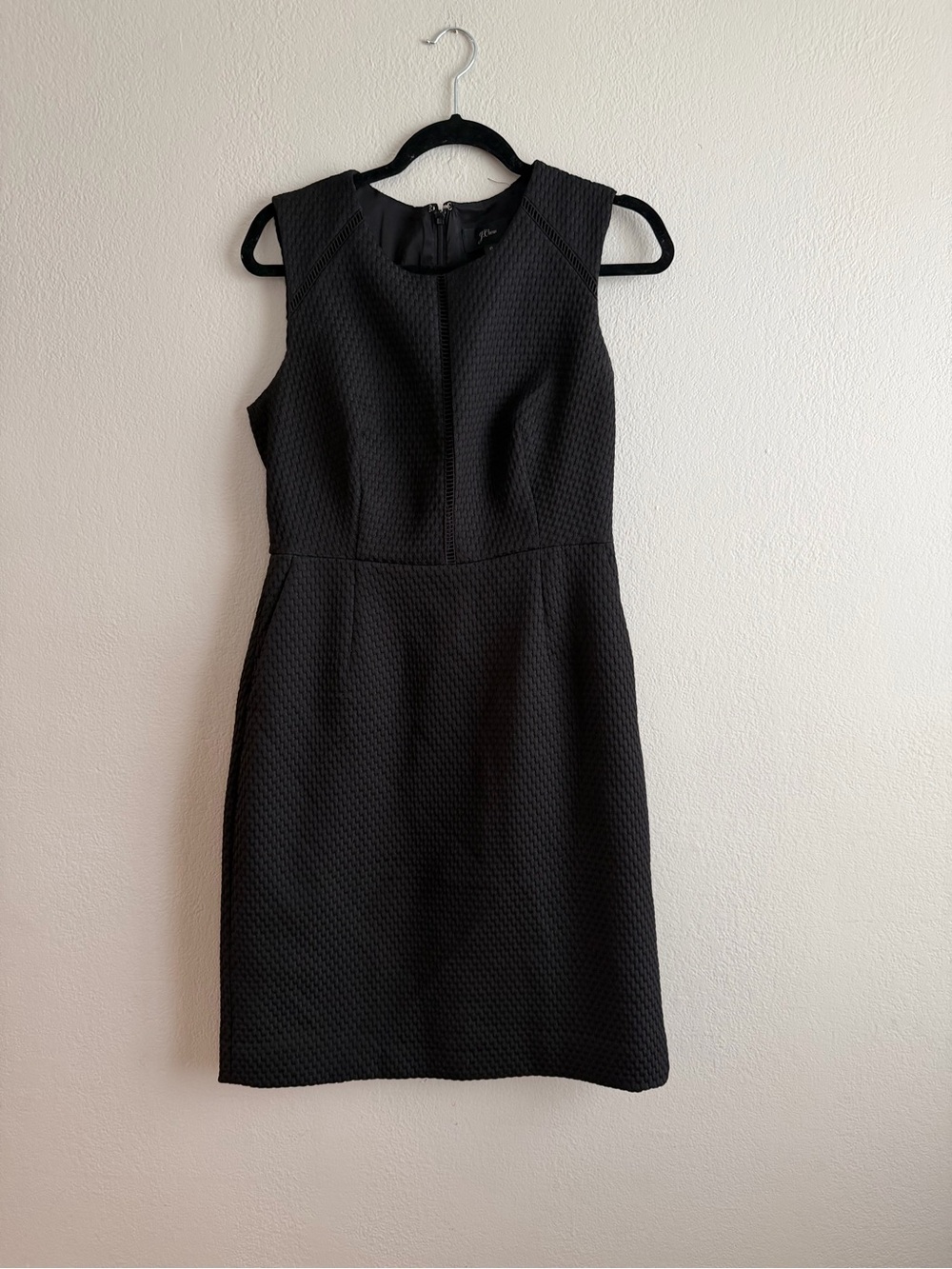 J CREW Classic Sleeveless Black Sheath Dress size 6